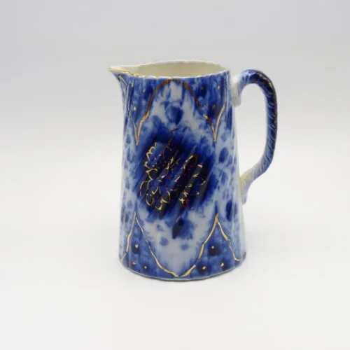 Flow Blue Myott Jug Doris Pattern Twisted Pottery