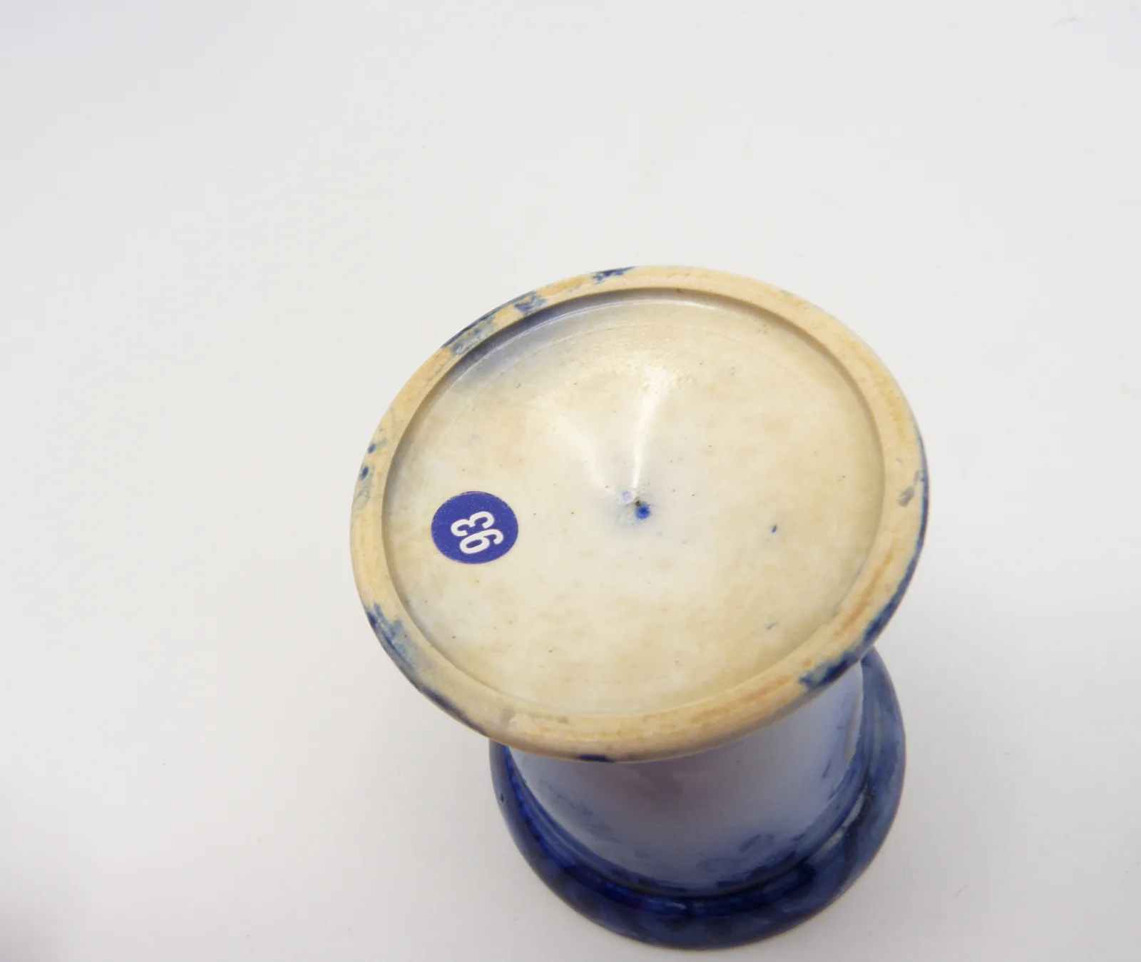 Early Flow Blue Pedestal Egg Cup - Image 6