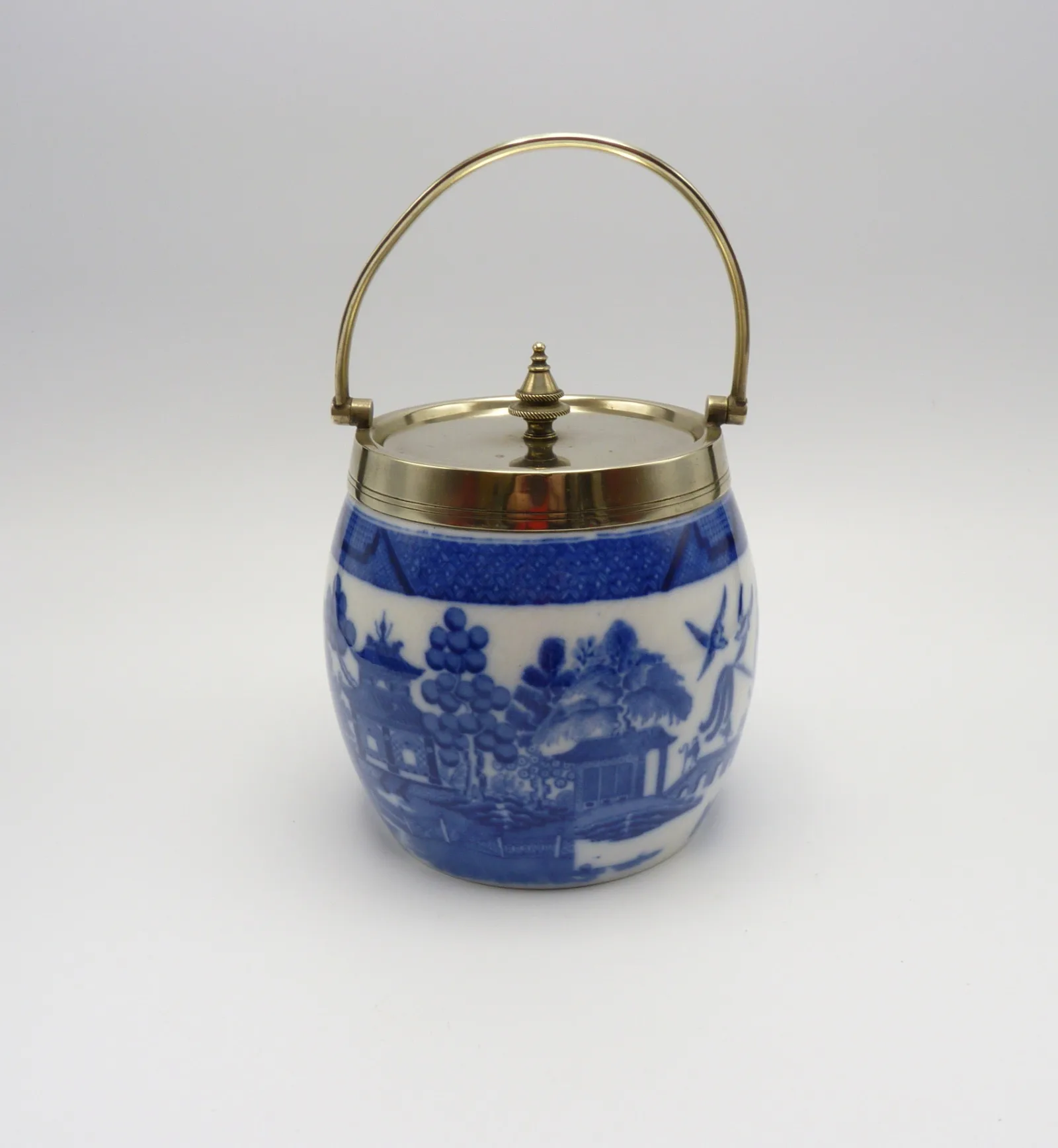 Mintons Blue Willow Biscuit Barrel