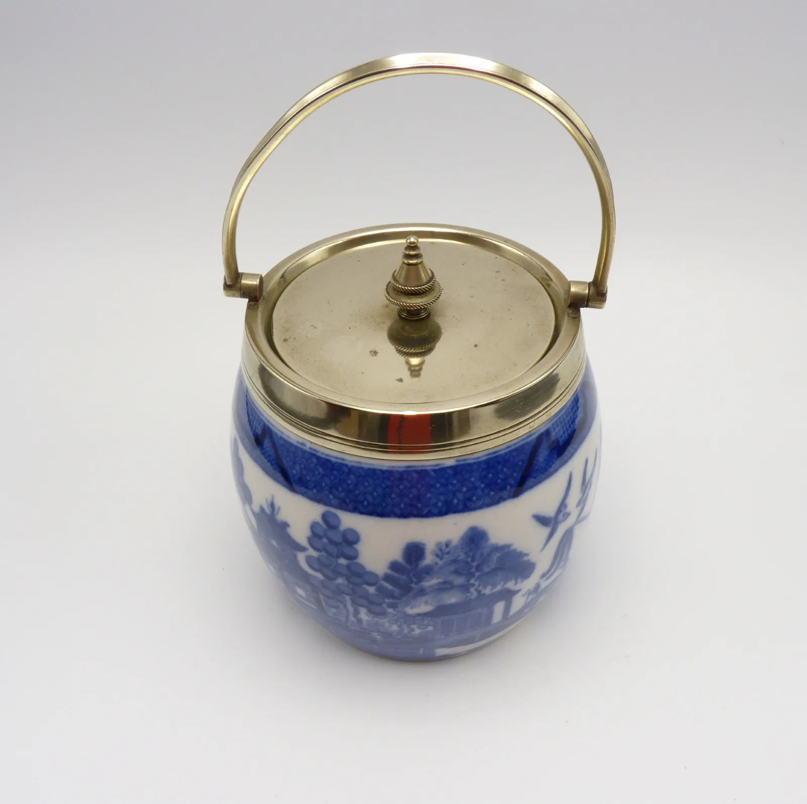 Mintons Blue Willow Biscuit Barrel - Image 2