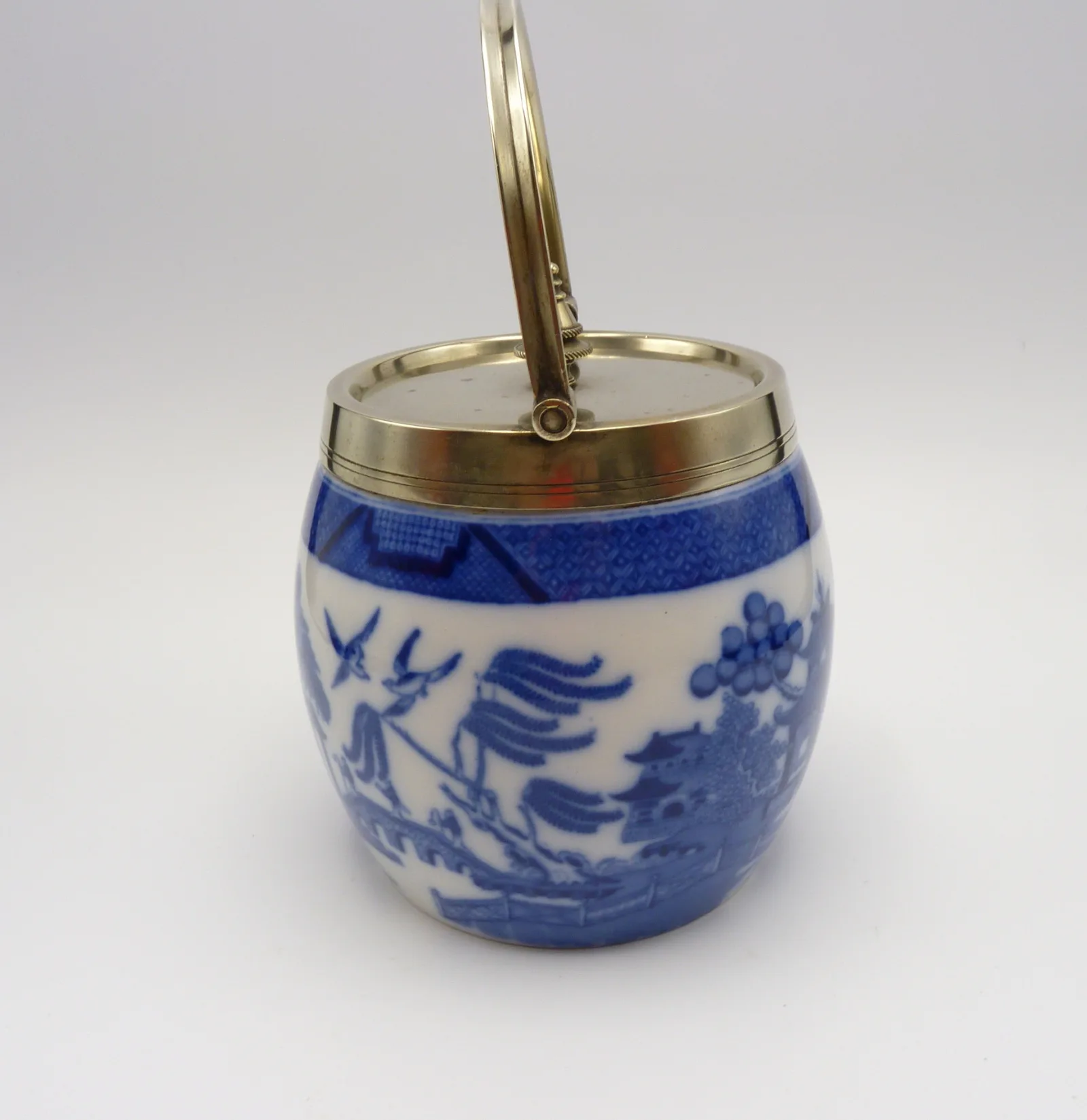 Mintons Blue Willow Biscuit Barrel - Image 3