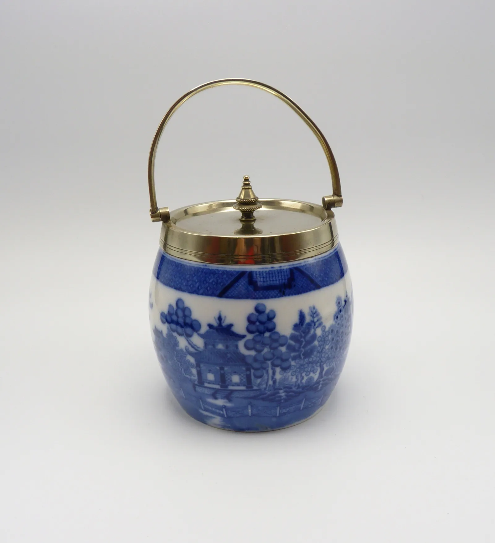 Mintons Blue Willow Biscuit Barrel - Image 4