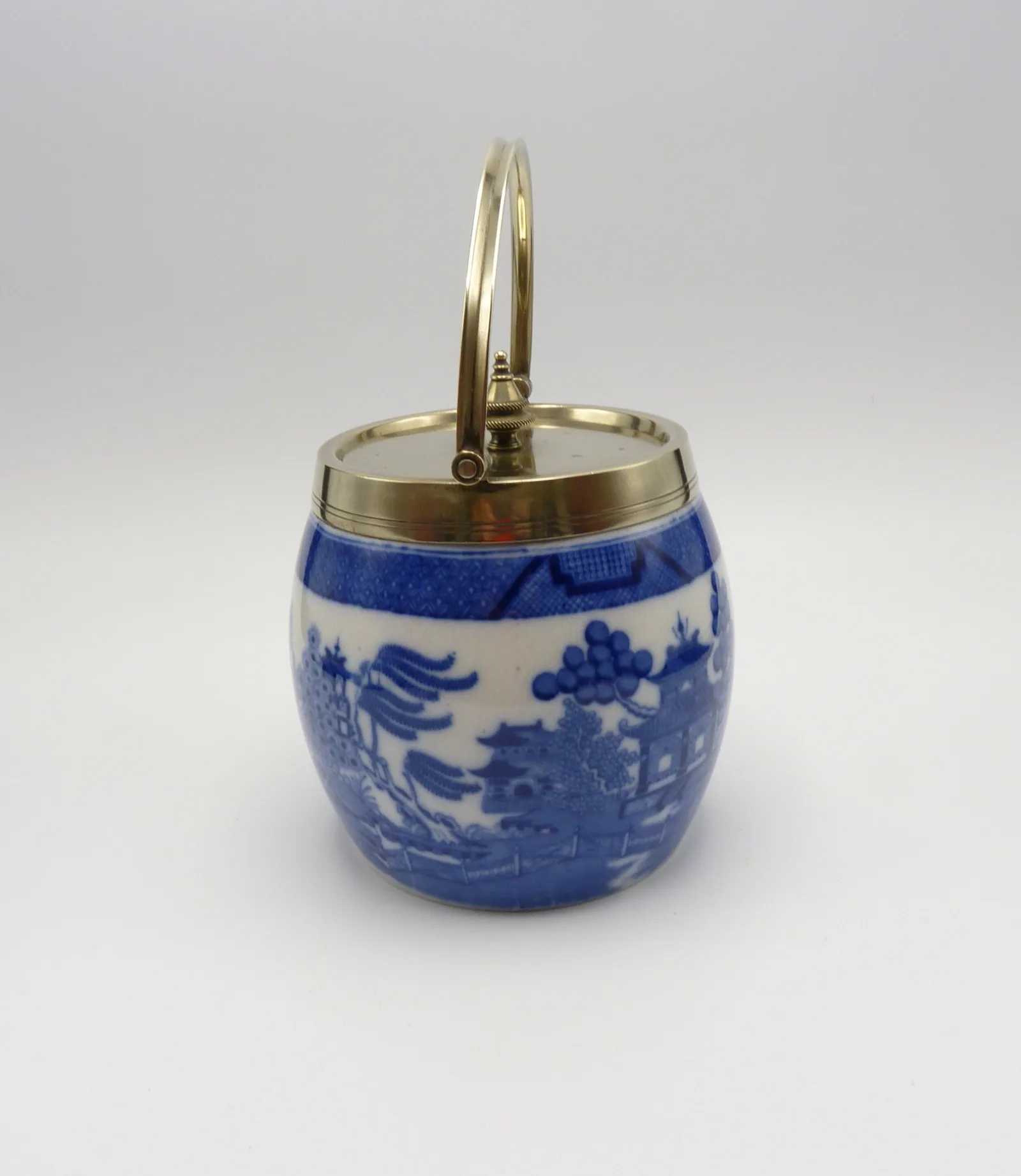 Mintons Blue Willow Biscuit Barrel - Image 5