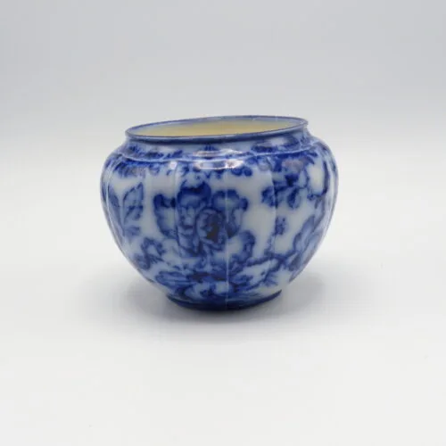 Flow Blue Wedgwood Swallow Pattern - Miniature  Flower Pot / Jardiniere