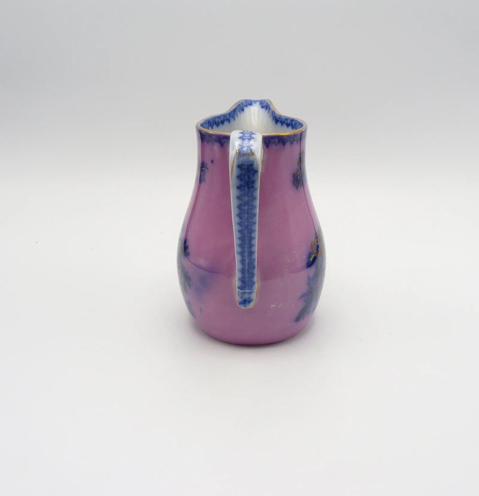 Copeland Pink Ground and Flow Blue Copeland Jug - Image 2