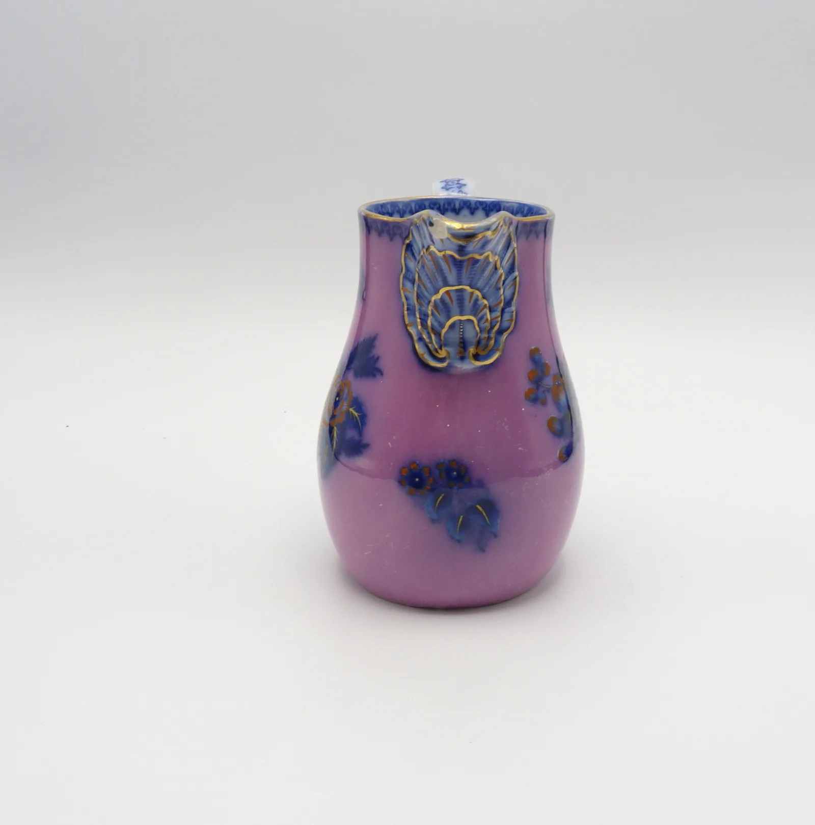 Copeland Pink Ground and Flow Blue Copeland Jug - Image 4