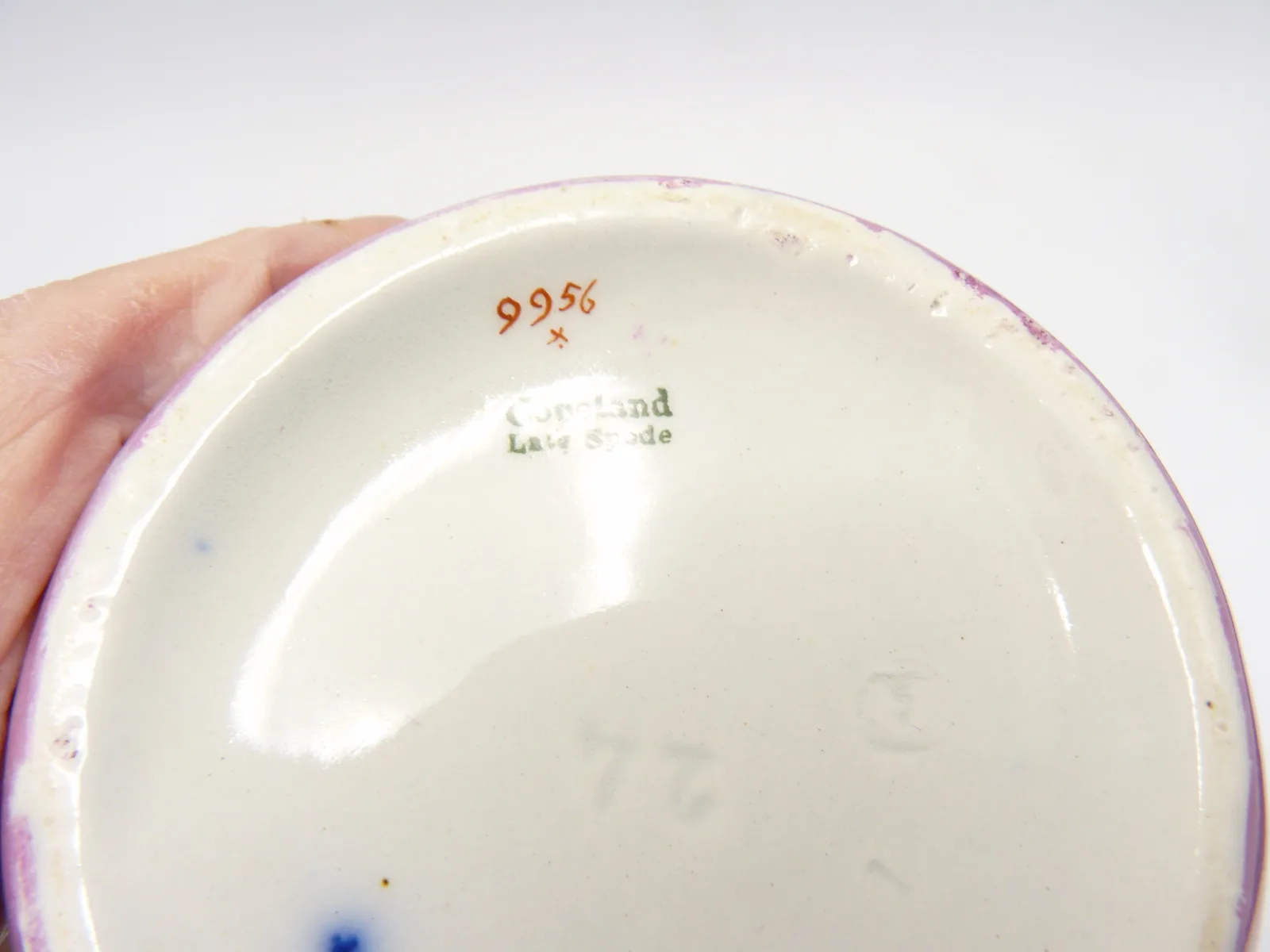 Copeland Pink Ground and Flow Blue Copeland Jug - Image 7