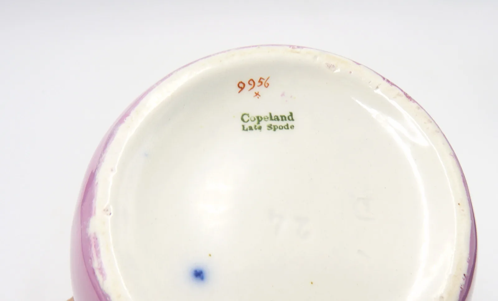 Copeland Pink Ground and Flow Blue Copeland Jug - Image 8