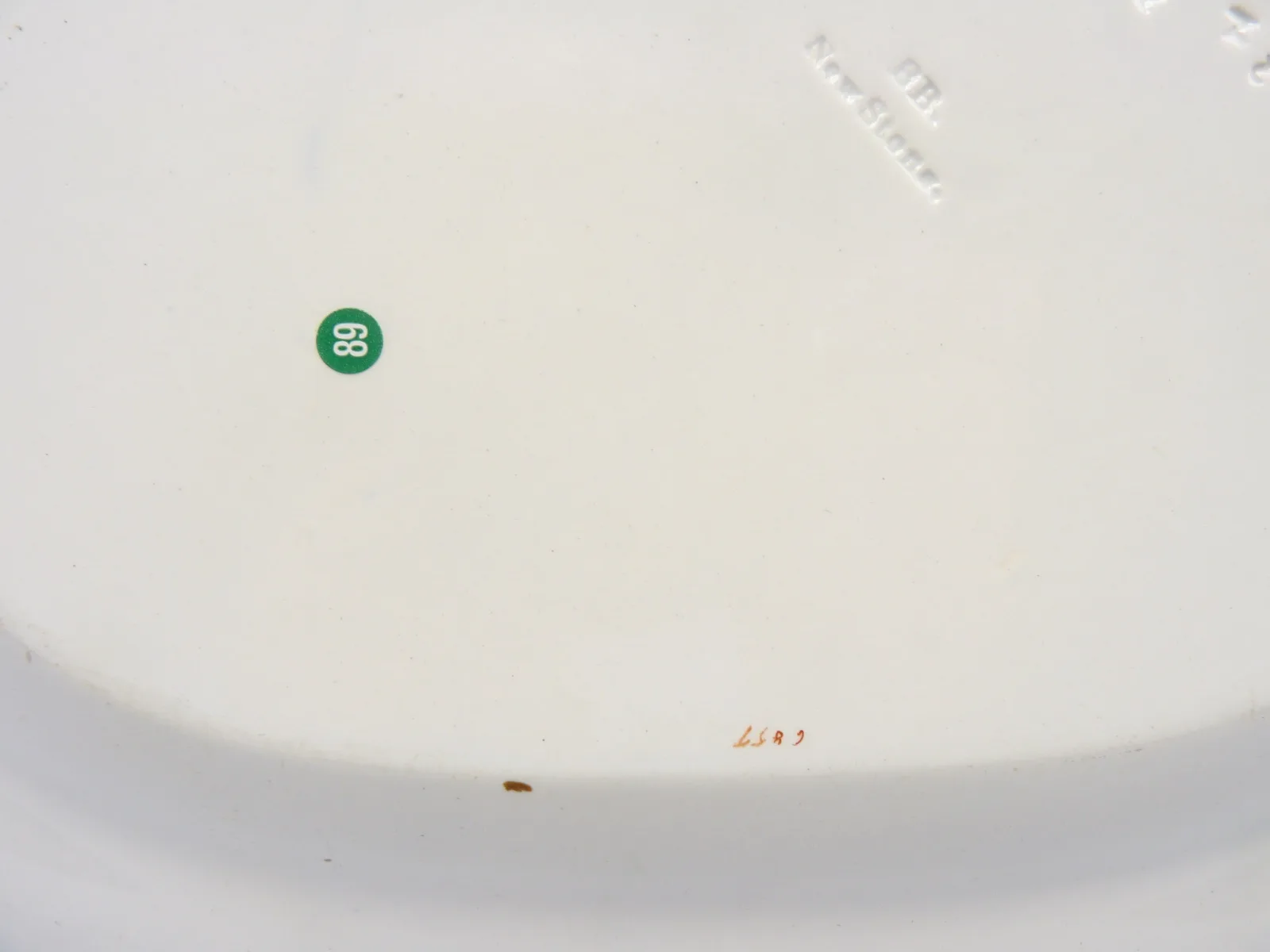 Flow Blue Polychrome Platter c1854 Minton - Image 9