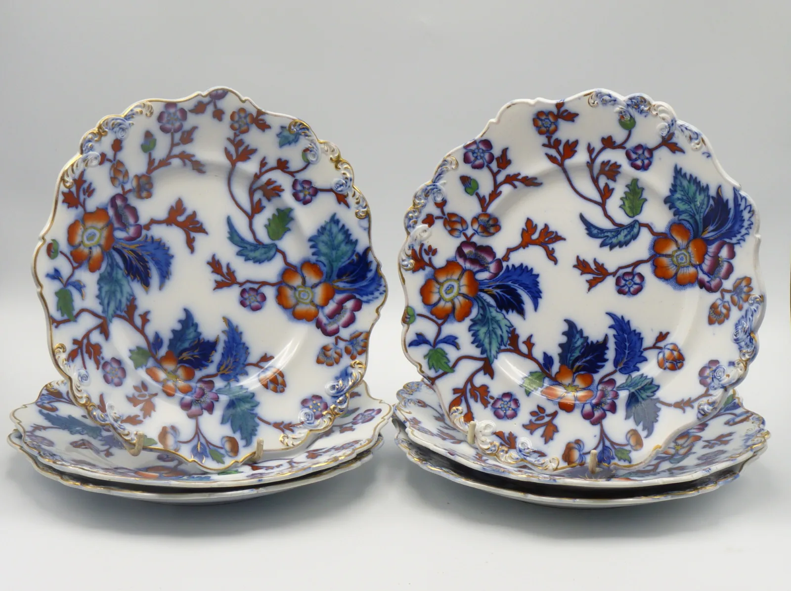 Set of 6 "Prunus" Plates - Wm. Ridgway -