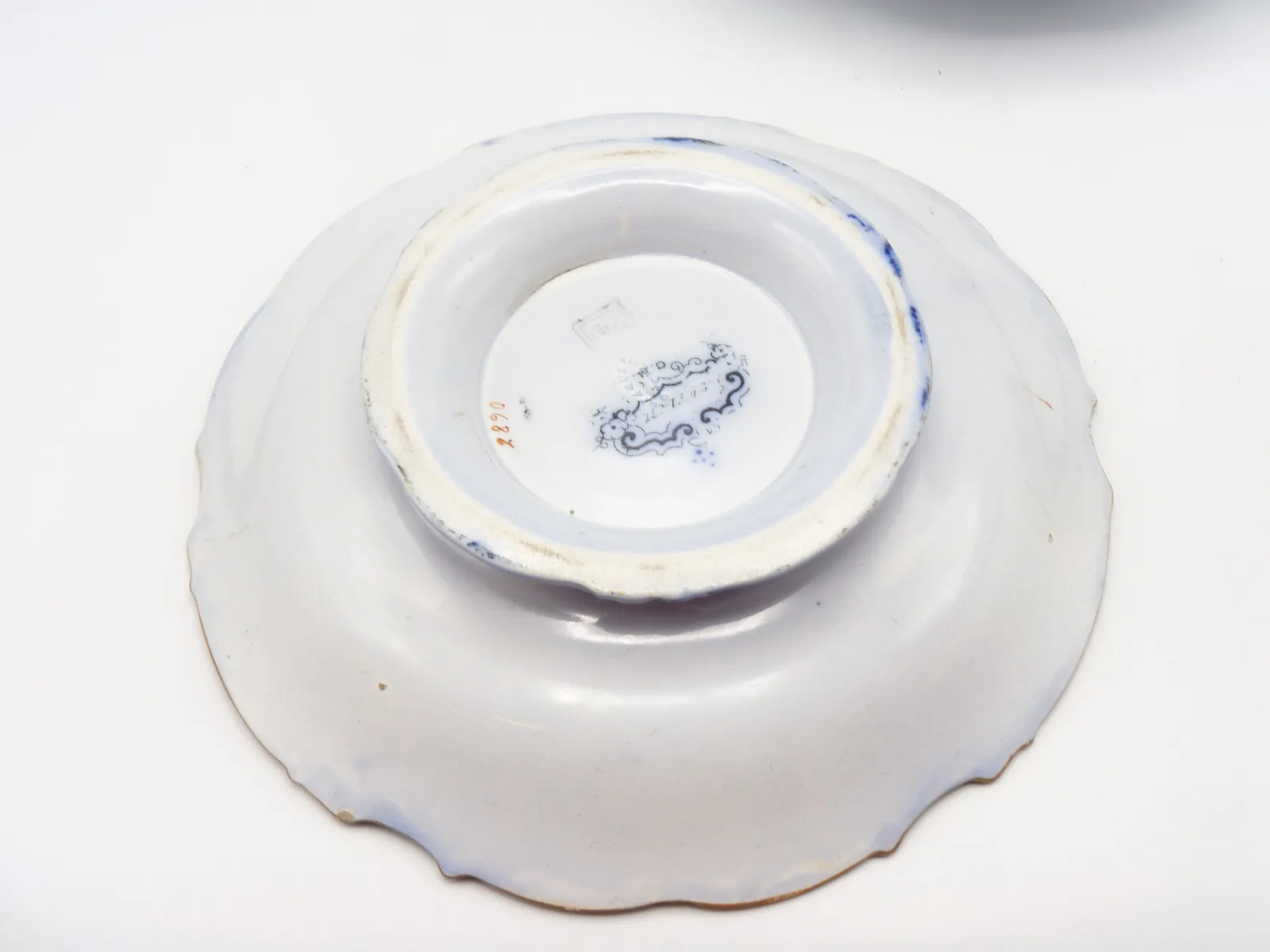 Flow Blue Polychrome Dessert Service "Ceylon" Charles Meigh - Image 13