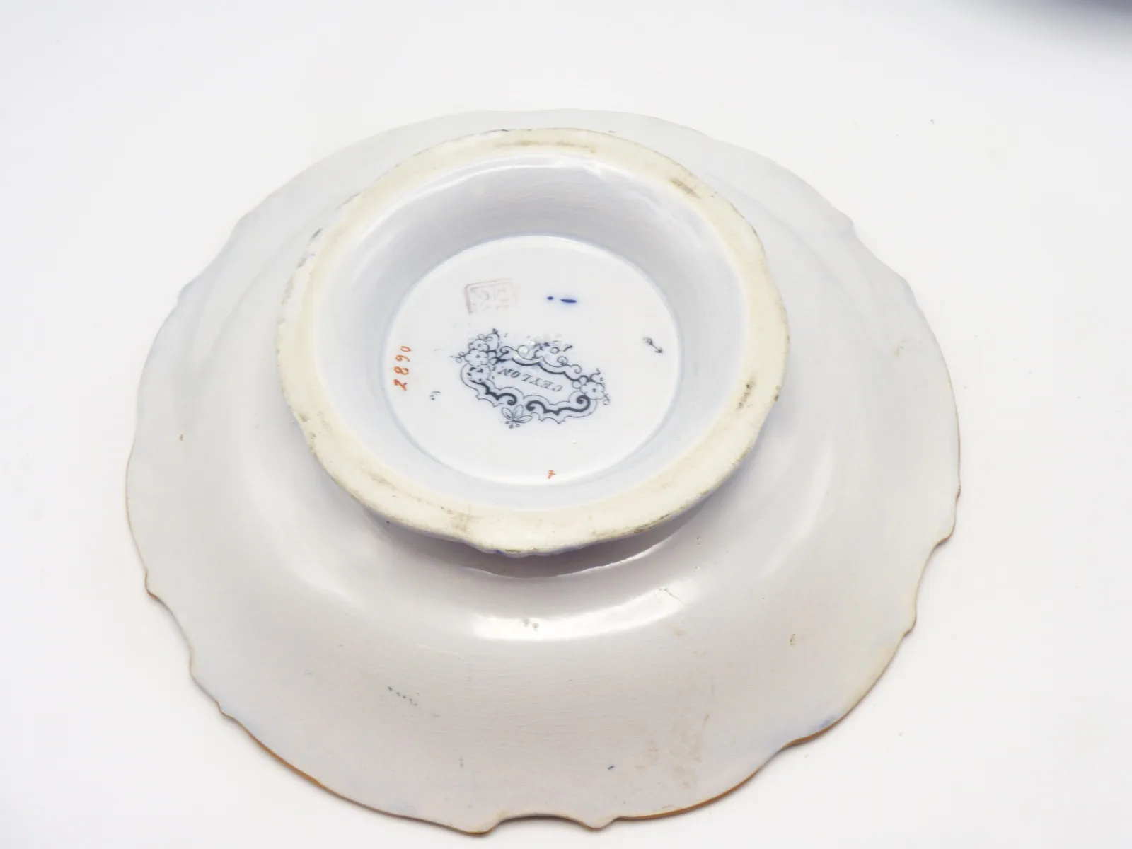 Flow Blue Polychrome Dessert Service "Ceylon" Charles Meigh - Image 16