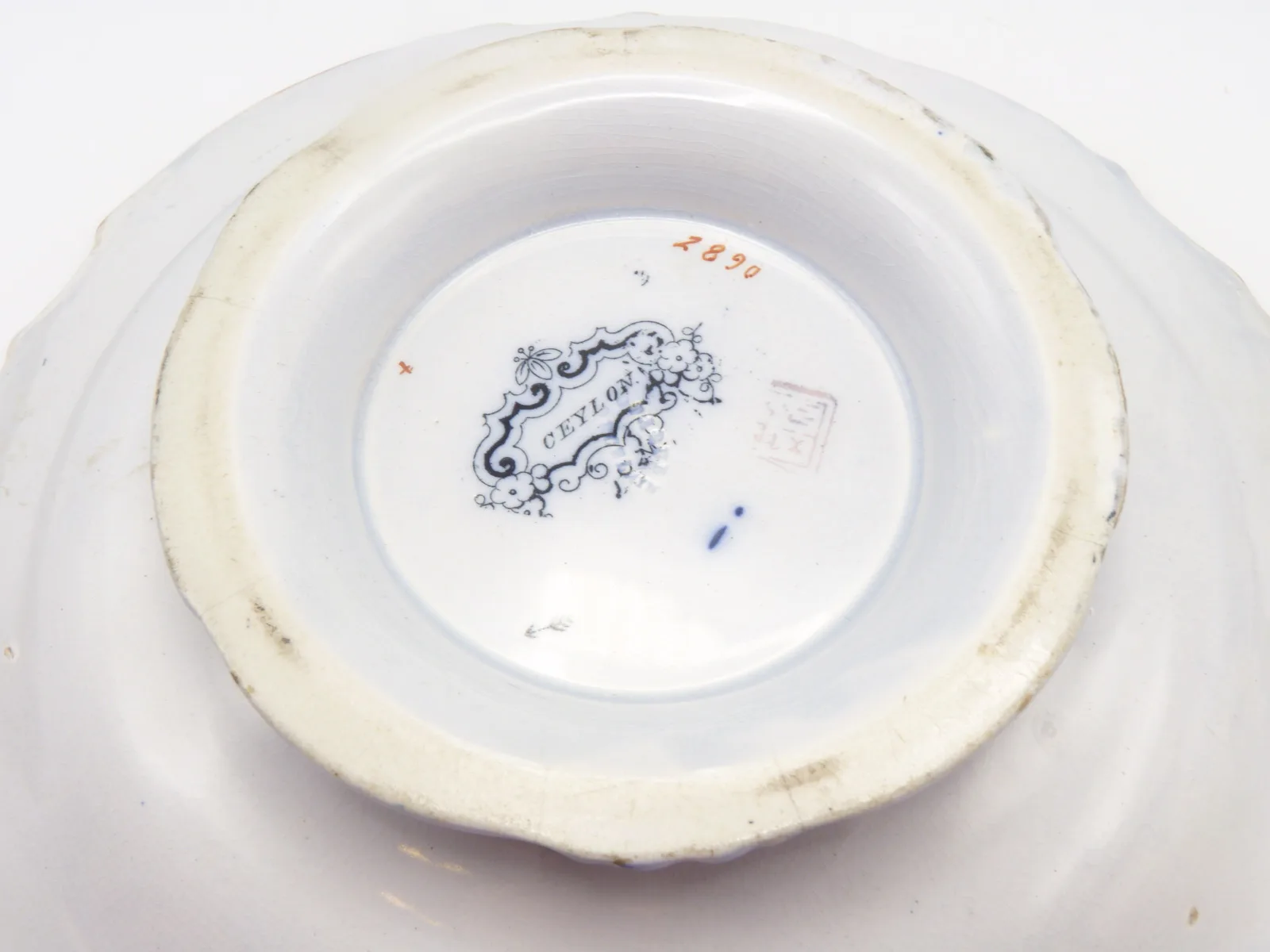 Flow Blue Polychrome Dessert Service "Ceylon" Charles Meigh - Image 17