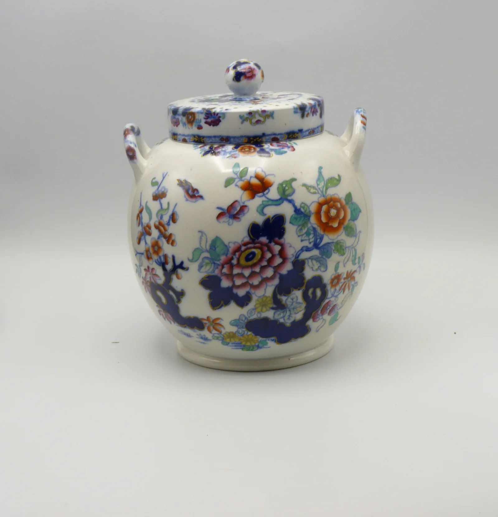 Very Large Polychrome Flow Blue Pot Pourii (a/f cover)