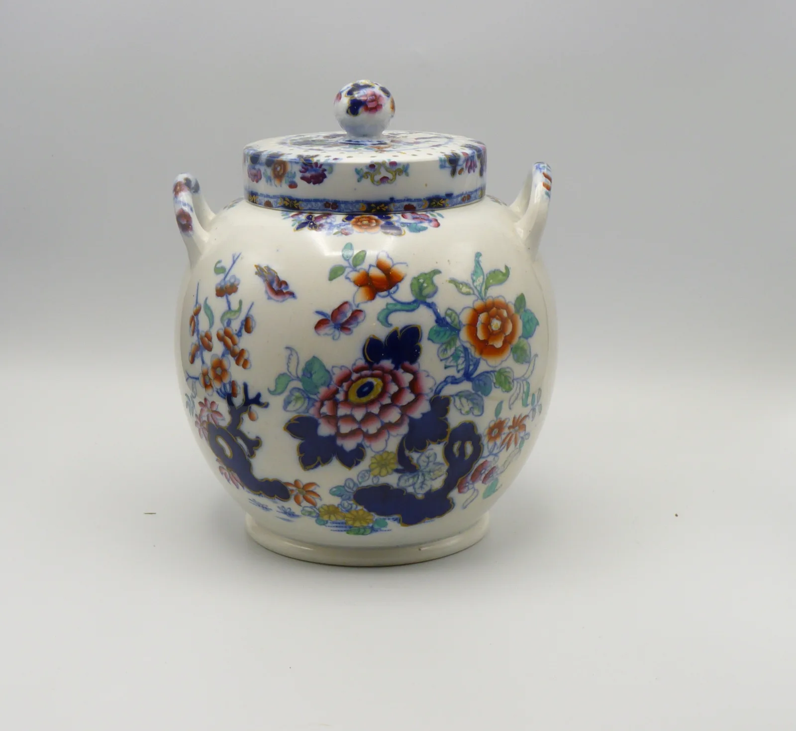 Very Large Polychrome Flow Blue Pot Pourii (a/f cover) - Image 2