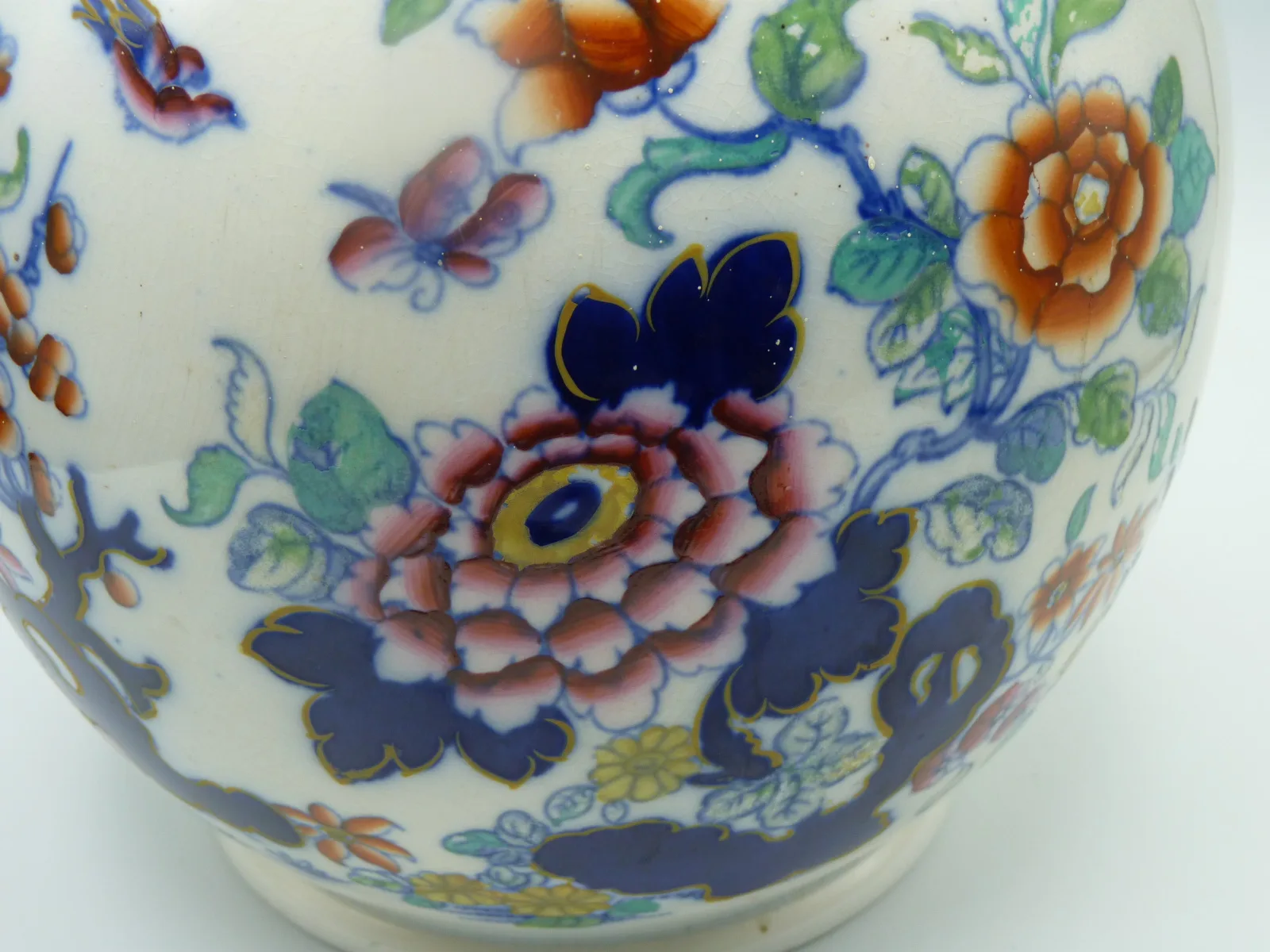 Very Large Polychrome Flow Blue Pot Pourii (a/f cover) - Image 5