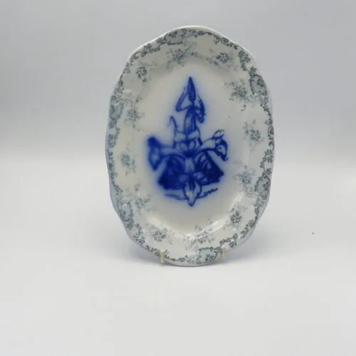 Unusual Mulberry & Flow Blue Platter