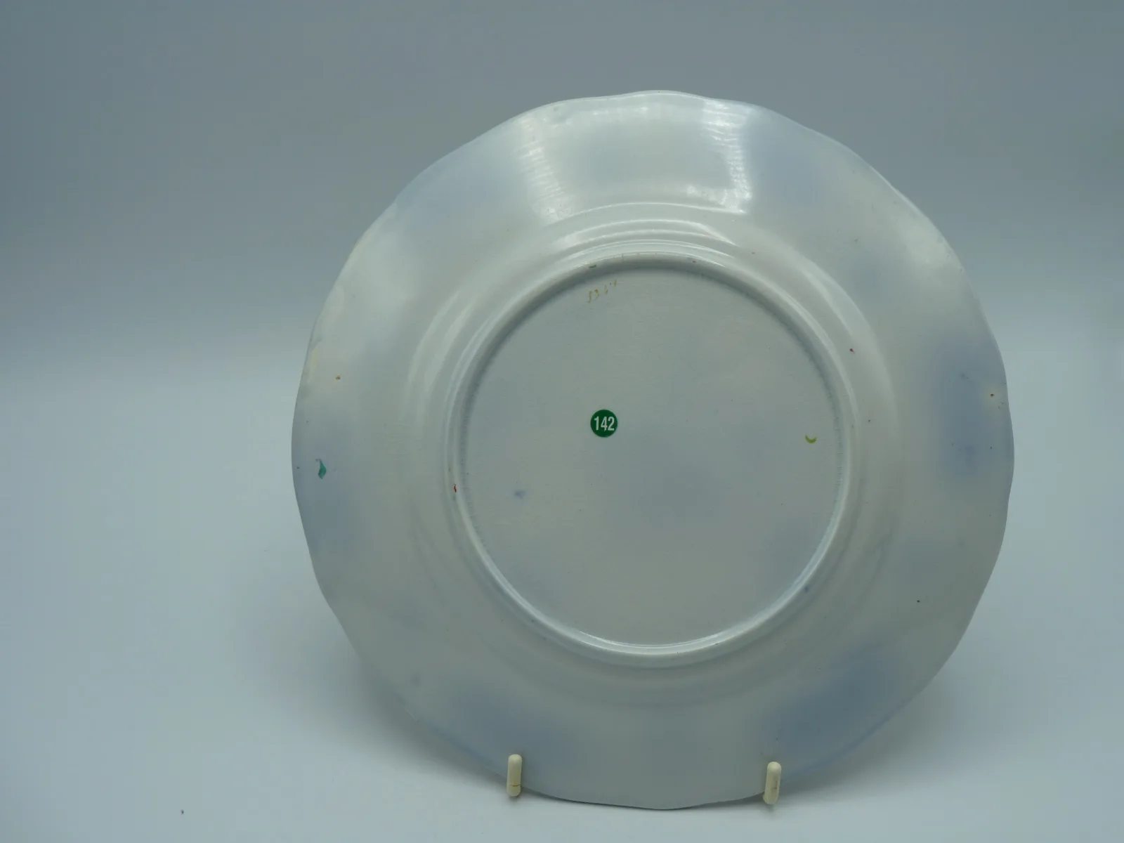 Wm. Brownfield Flow Blue Polychrome Plate - Image 4