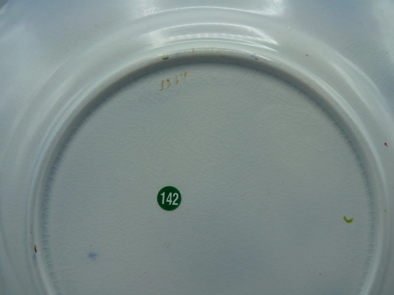 Wm. Brownfield Flow Blue Polychrome Plate - Image 5