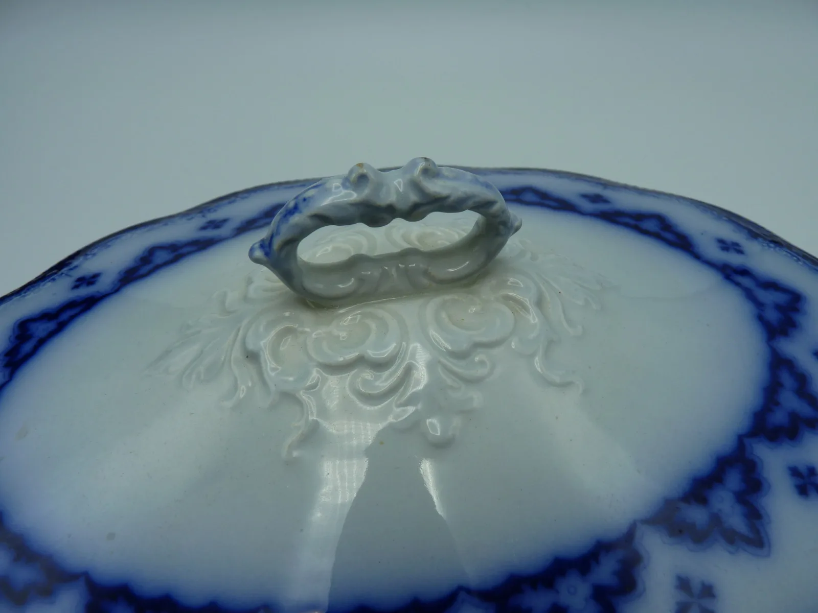 W H Grindley Flow Blue Vegetable Tureen -Astral - Image 2