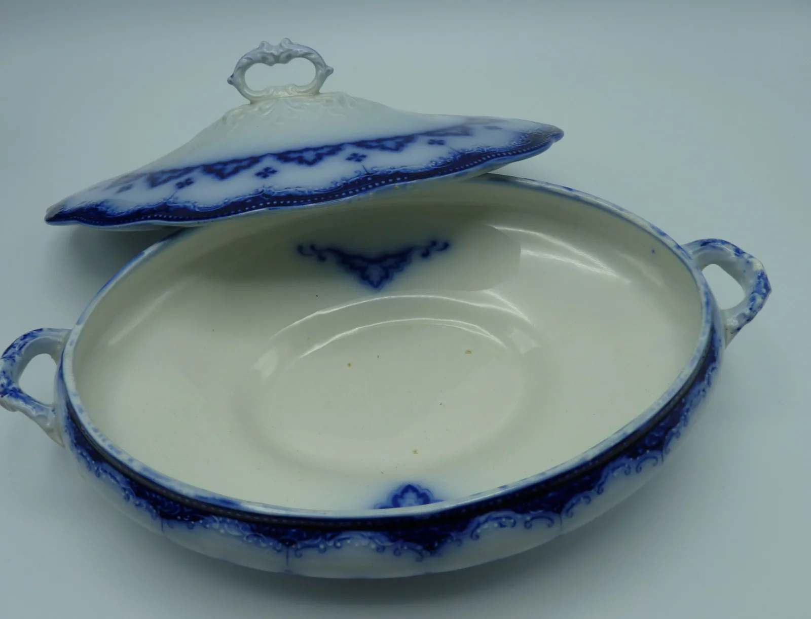 W H Grindley Flow Blue Vegetable Tureen -Astral - Image 4