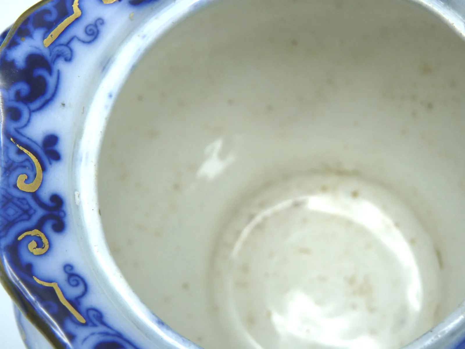 Flow Blue Covered Sugar - Ionic Pattern - Image 10