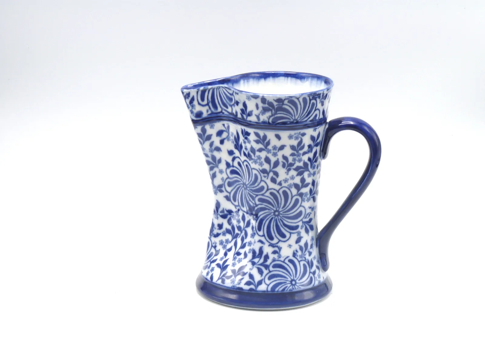 Flow Blue Doulton Pinched Jug