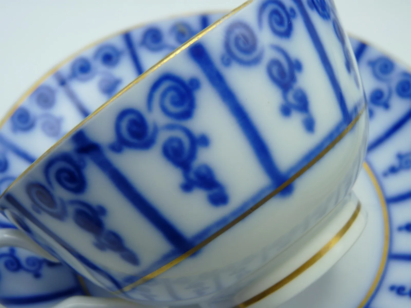 John Ridgway Flow Blue Cup and Saucer price is for 1 - Image 2