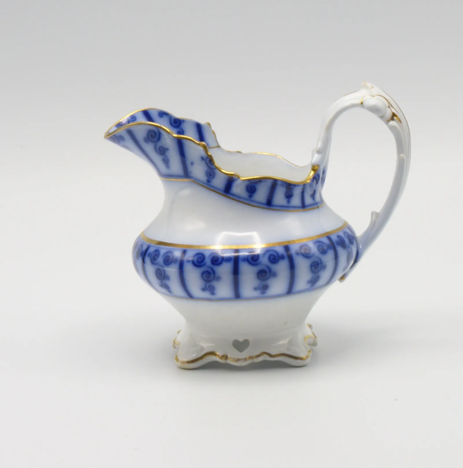 John Ridgway Flow Blue Creamer