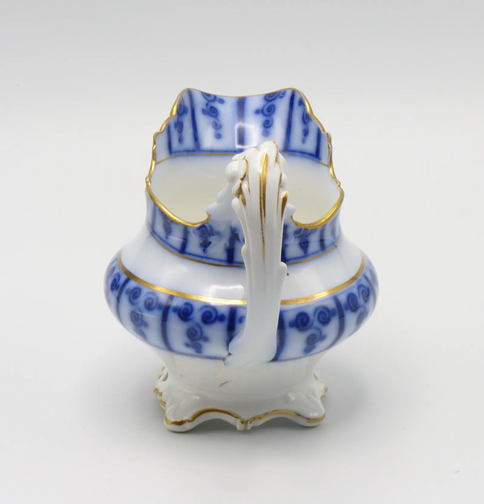 John Ridgway Flow Blue Creamer - Image 5