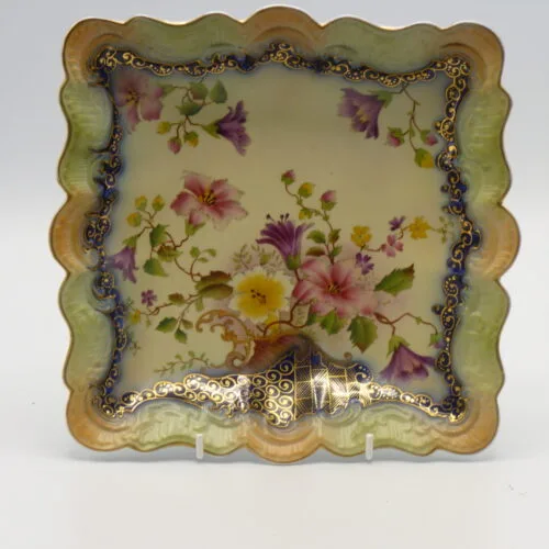 Flow Blue Polychrome Carlton Ware - Wiltshaw Robinson