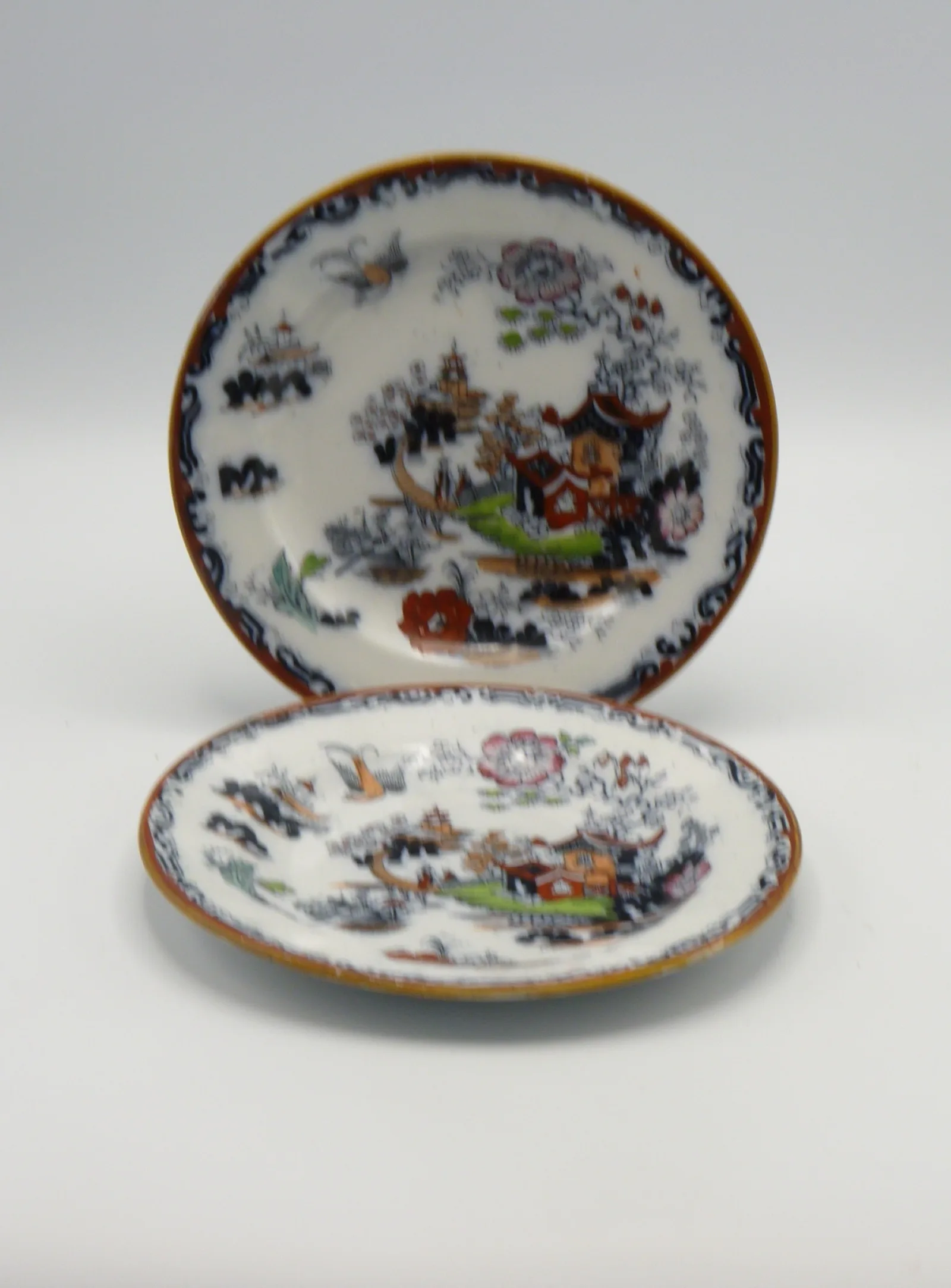 Pair of Mulberry Polychrome Plates - Chili - Middlesborough Pottery - Image 2