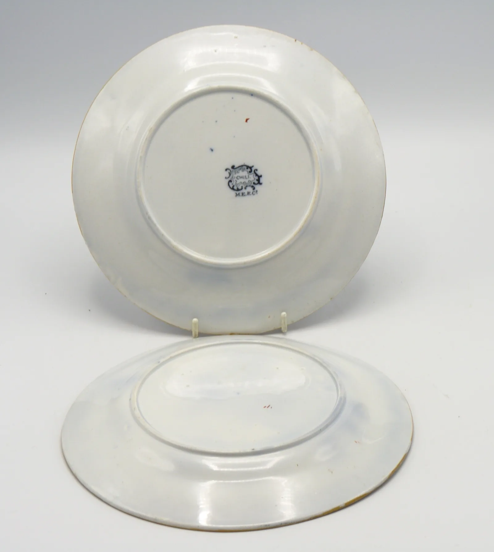 Pair of Mulberry Polychrome Plates - Chili - Middlesborough Pottery - Image 6