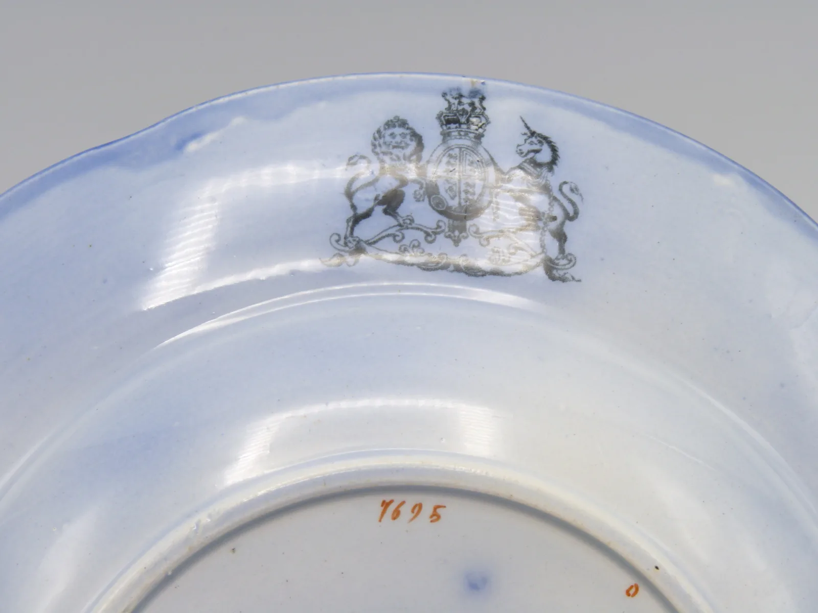 Flow Blue Polychrome Soup / Pasta Bowl - Image 5