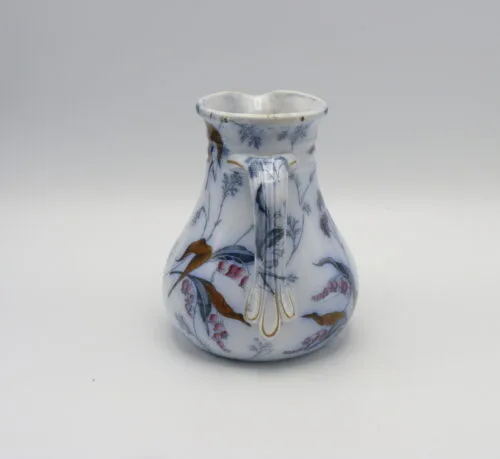 Flow Blue Polychrome Pitcher - Image 3