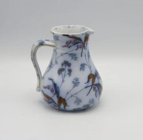 Flow Blue Polychrome Pitcher - Image 4