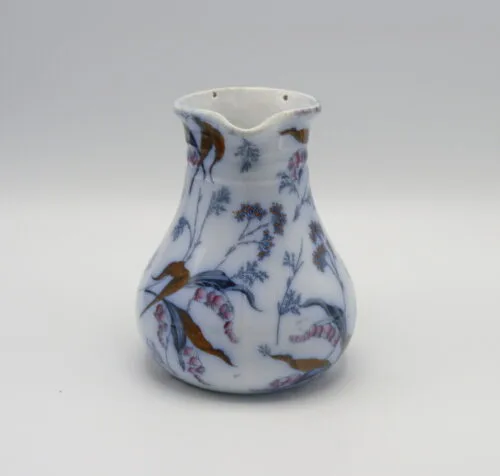 Flow Blue Polychrome Pitcher - Image 5