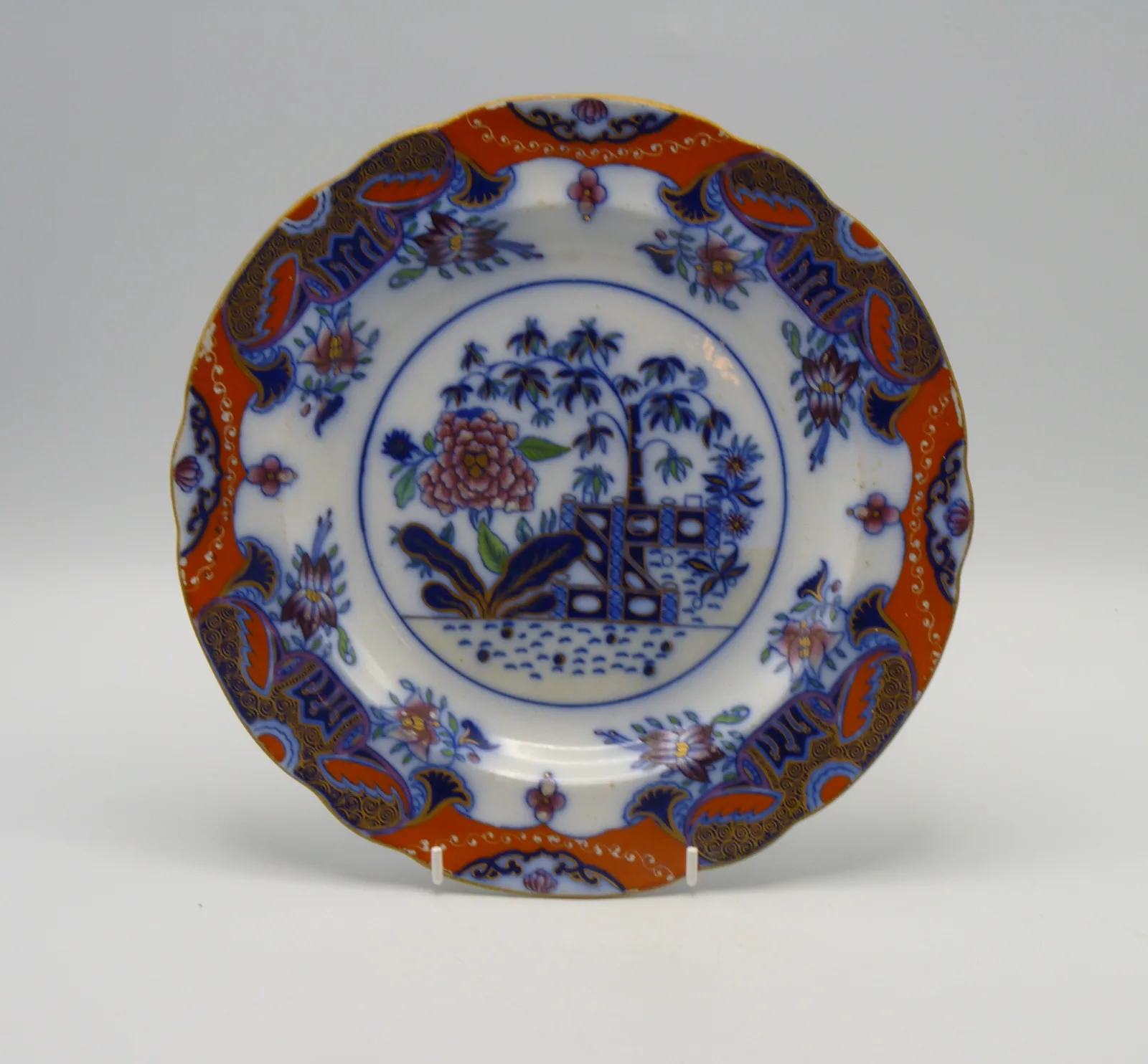 Flow Blue Polychrome & Ground Colour Rim - Copeland & Garrett