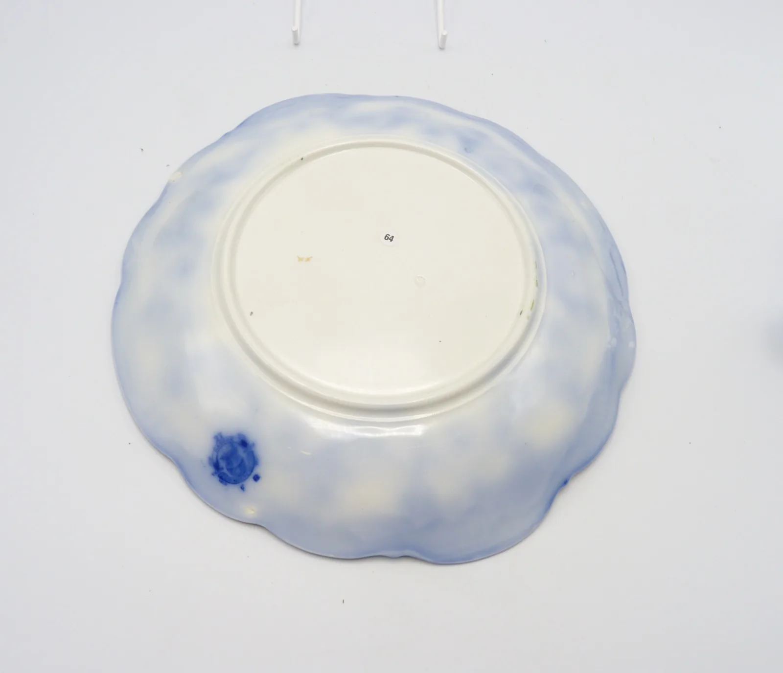 Flow Blue Haddon Tab Handled Plate (1) - Image 6