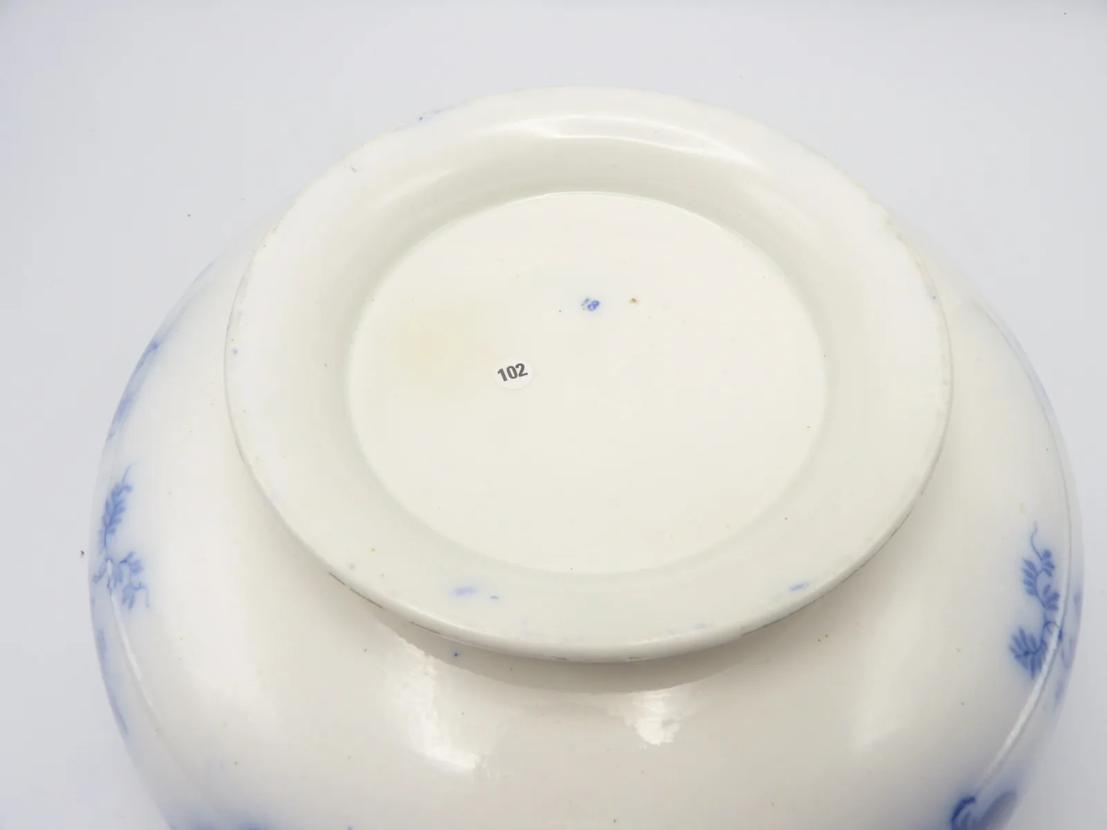 Flow Blue Footed Fruit Bowl - New Wharf Pottery - Image 7