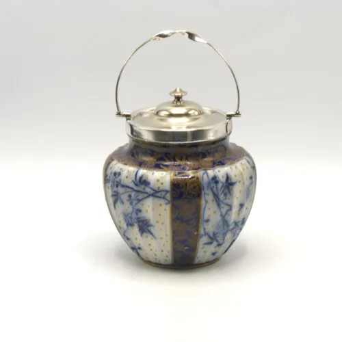 Doulton Tapestry Flow Blue Biscuit Barrel