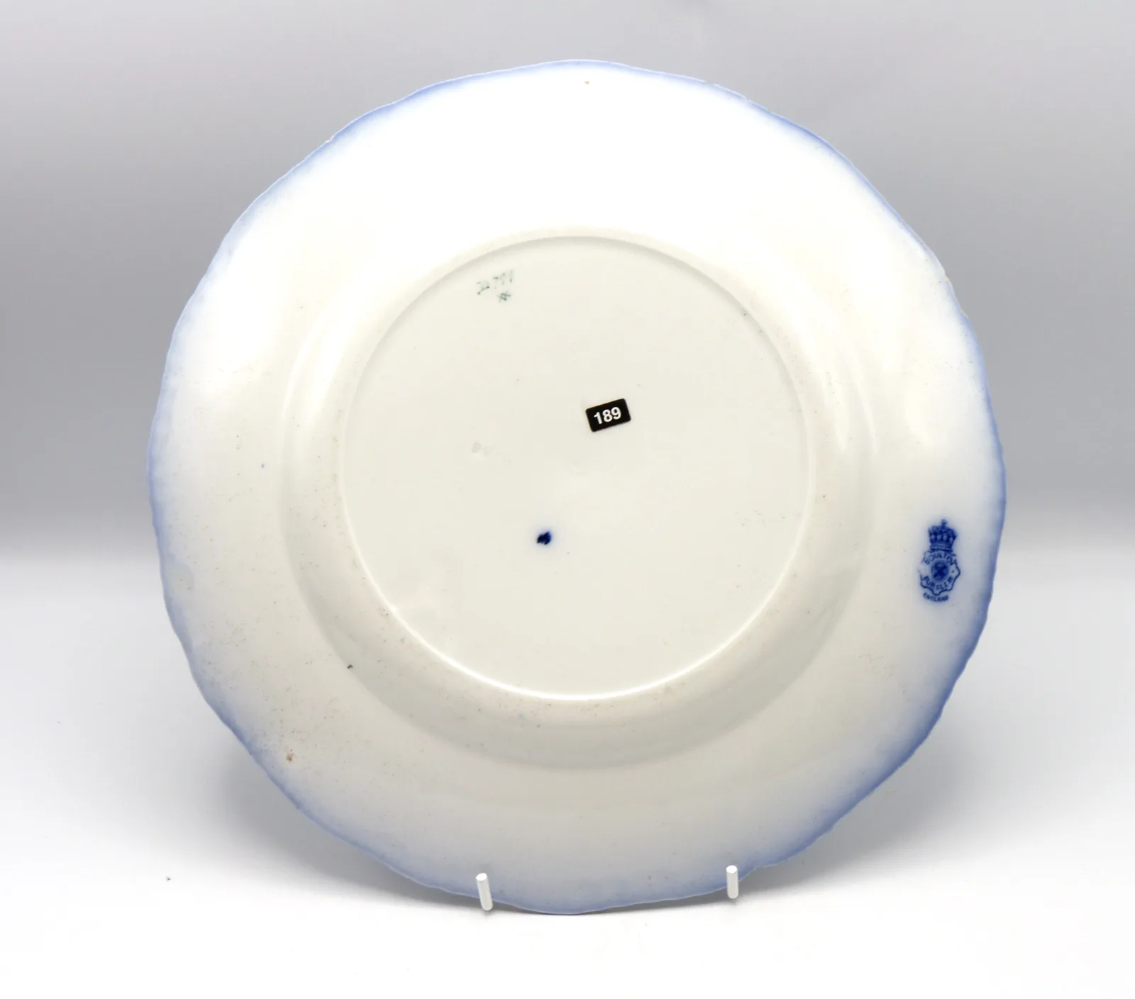 Doulton Flow Blue Christmas Turkey Plate - Image 4