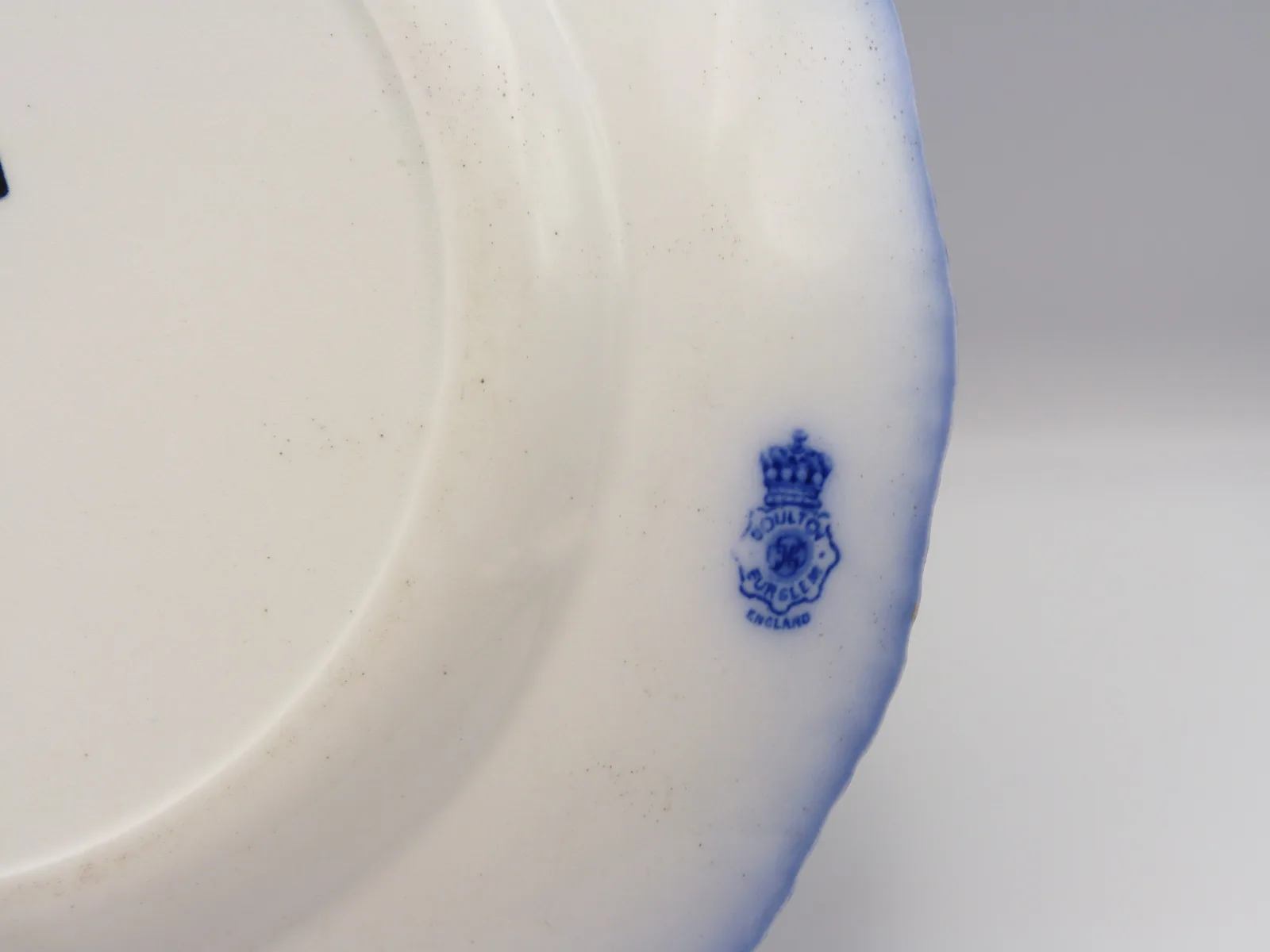 Doulton Flow Blue Christmas Turkey Plate - Image 3