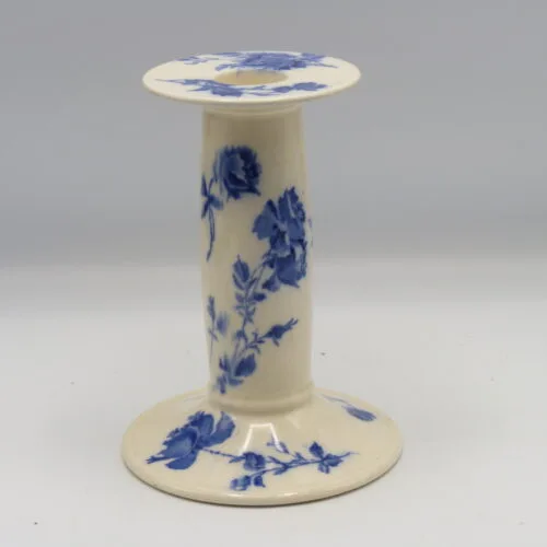 Flow Blue Gloire De Dijon Candlestick - Doulton