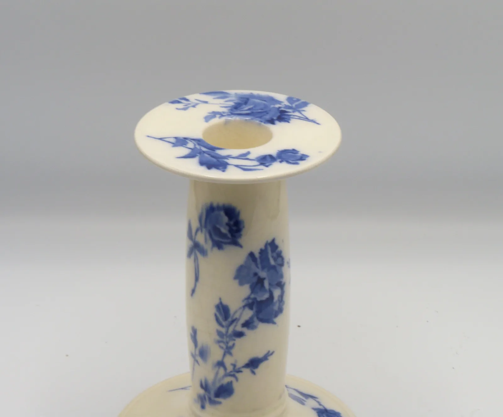 Flow Blue Gloire De Dijon Candlestick - Doulton - Image 2