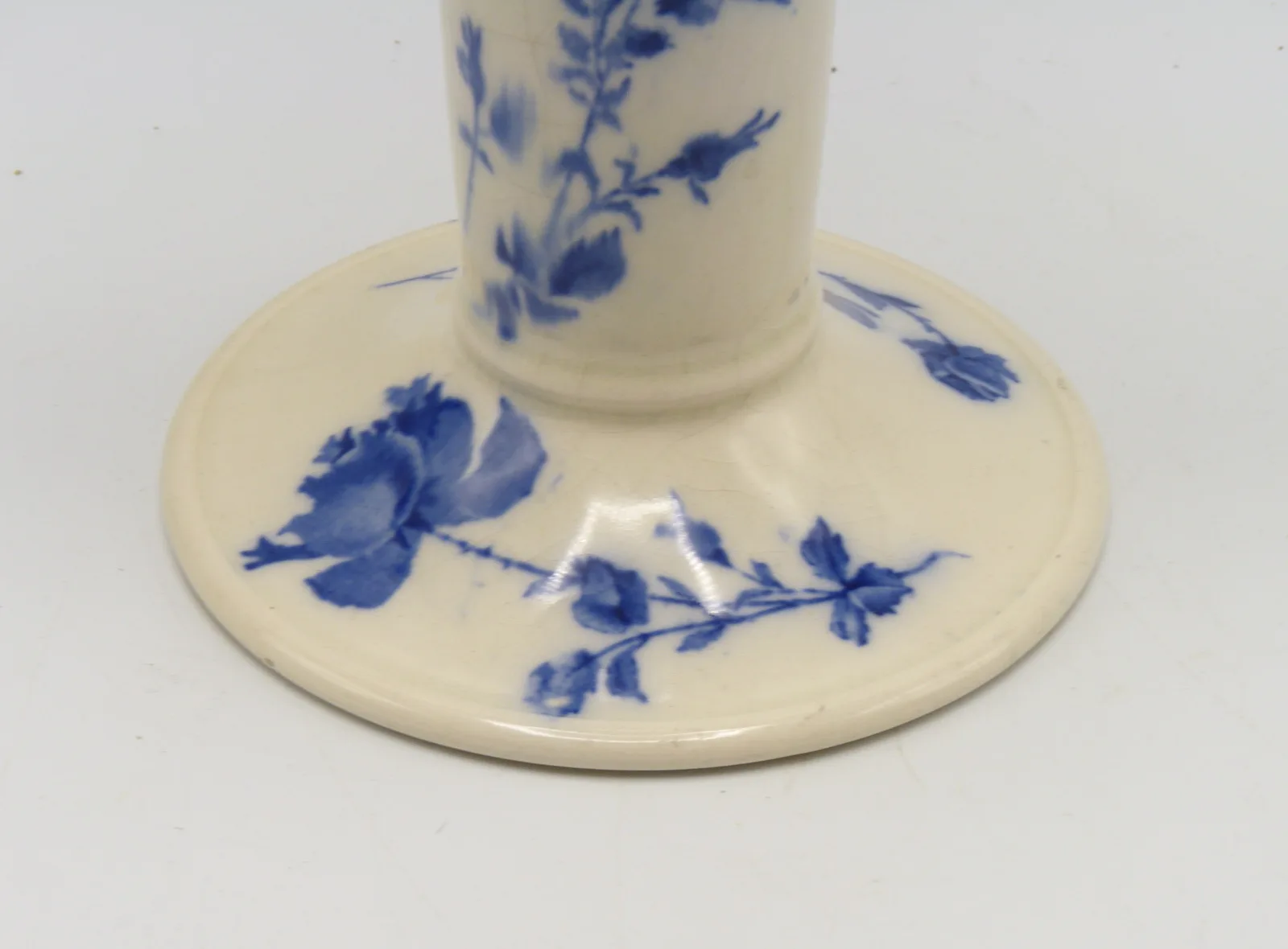 Flow Blue Gloire De Dijon Candlestick - Doulton - Image 3