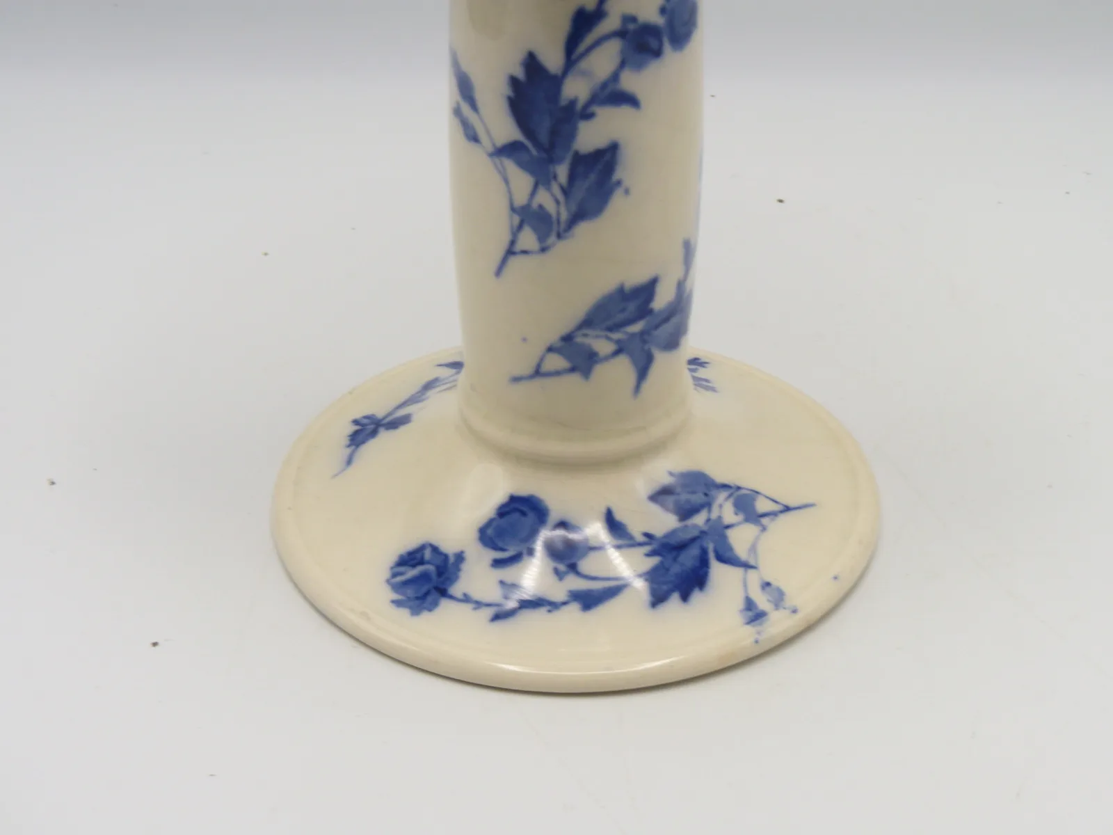 Flow Blue Gloire De Dijon Candlestick - Doulton - Image 4