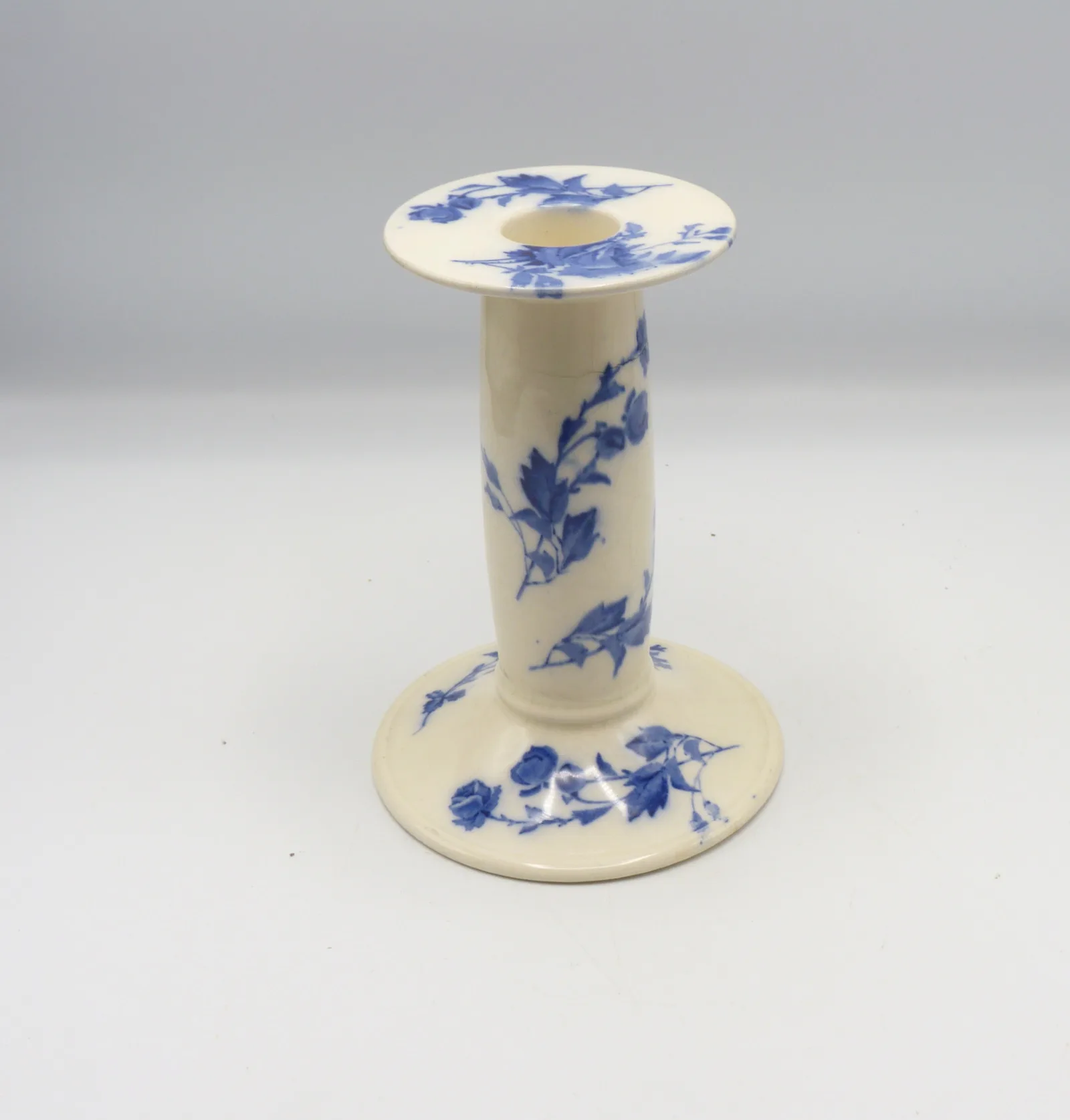 Flow Blue Gloire De Dijon Candlestick - Doulton - Image 5