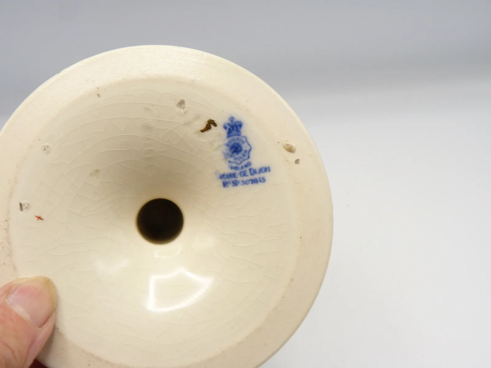 Flow Blue Gloire De Dijon Candlestick - Doulton - Image 6