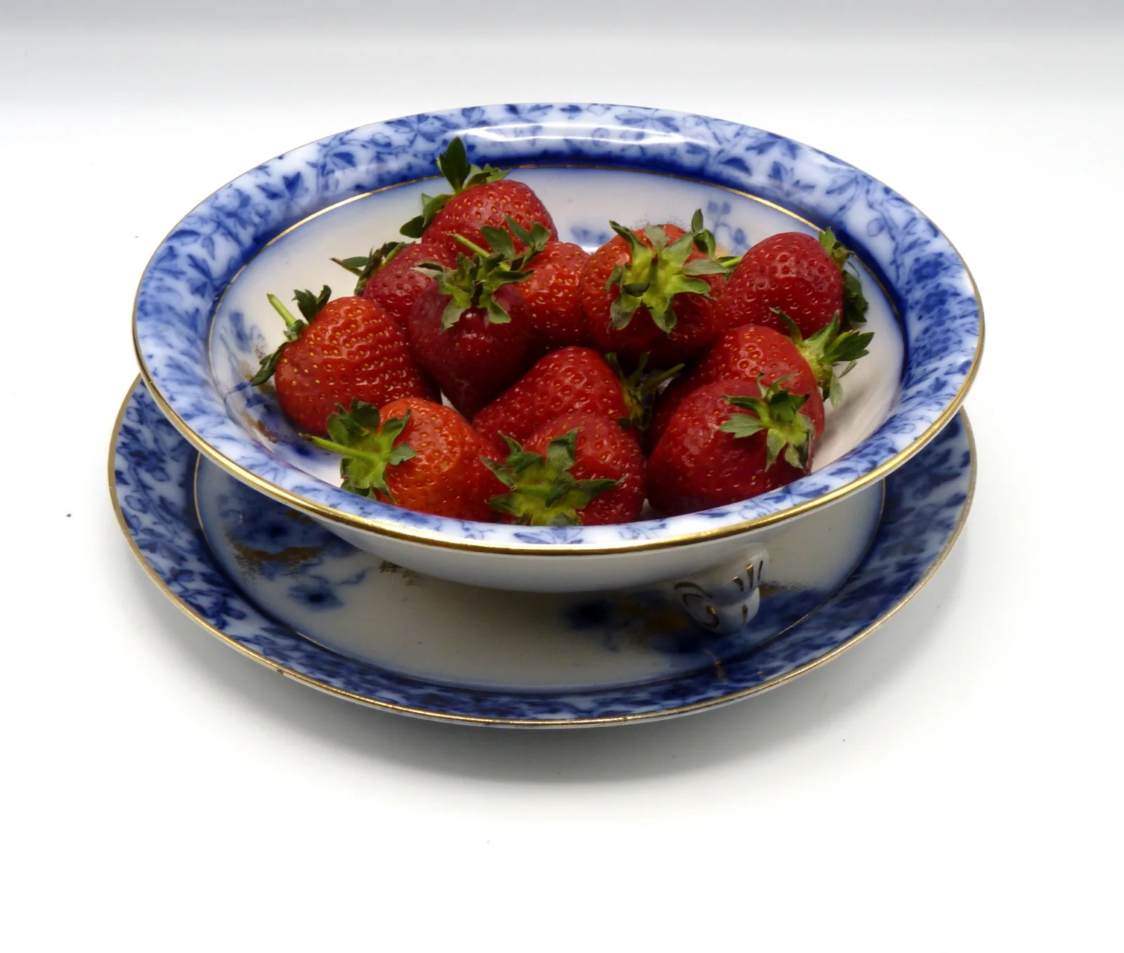 Flow Blue Dish/Drainer & Under Plate